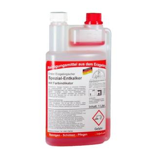 Erster Erzgebirgischer Spezial-Entkalker mit Farbindikator | 1 Liter Dosierflasche flüssiger Geräteentkalker mit Korrosionsschutz
