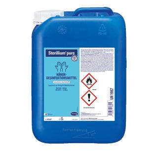 Sterillium® pure Händedesinfektion farbstoff- und parfümfrei, begrenzt viruzid PLUS | 5 Liter geeignet für Asthmatiker und Atopiker, HACCP-lebensmittelkonform +++ DESINFEKTIONSMITTEL VORSICHTIG VERWENDEN. VOR GEBRAUCH STETS ETIKETT UND PRODUKTINFORMATIONEN LESEN +++
