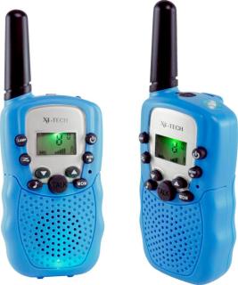 X4-TECH Walkie Talkie 2er Set blau