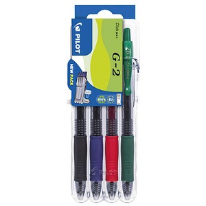 PILOT Gelschreiber G2 07 Set2Go, 4er Etui
