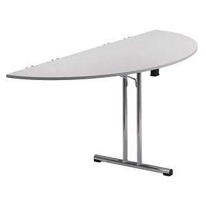 SODEMATUB Klapptisch Chromeline1, halbrund, grau