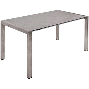 Garden Pleasure Gartentisch Sienna grau rechteckig 160,0/217,0/267,0 x 92,0 x 75,0 cm