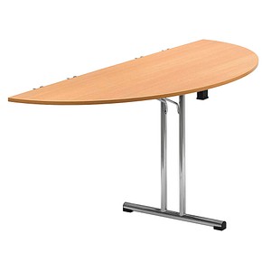 SODEMATUB Klapptisch Chromeline1, halbrund, buche