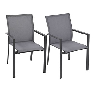 2 Garden Pleasure Gartenstühle Rana grau