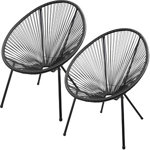 2 Garden Pleasure Gartenstühle Dalida schwarz