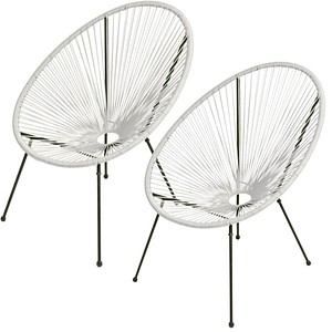 2 Garden Pleasure Gartenstühle Dalida weiß
