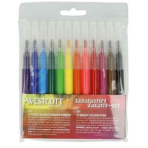 WESTCOTT Zauberstift, 12er Nachfüllpack für Airbrush-Stift