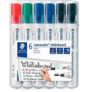 STAEDTLER 6 STAEDTLER 351 WP6 X Whiteboard-Marker farbsortiert 2,0 mm; 1 Pack =