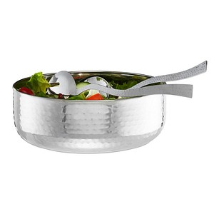 relaxdays Schüssel-Set silber 28,0 cm