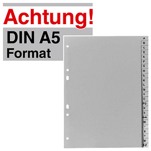 EXACOMPTA Kunststoff-Register, A-Z, DIN A5, 24-teilig
