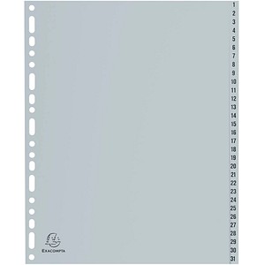 EXACOMPTA Kunststoff-Register, Zahlen, DIN A4+, 31-teilig