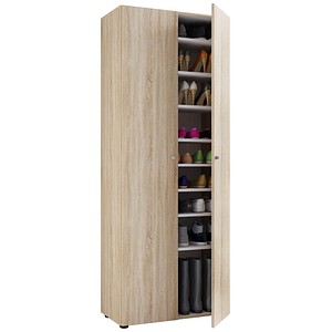 VCM my home Vandol I Schuhschrank sonoma-eiche 8 Fachböden 71,0 x 37,0 x 180,0 cm