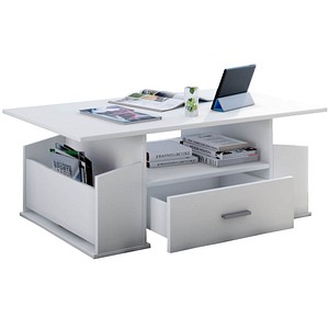 VCM my home Junata Couchtisch Holz weiß 110,0 x 52,0 x 44,0 cm