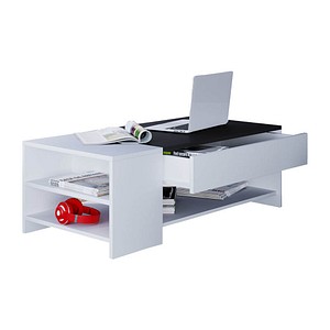 VCM my home Tindus Couchtisch Holz schwarz 100,0 x 50,0 x 35,0 cm