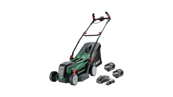 BOSCH Home & Garden UniversalRotak 2x18V-37-550 Akku-Rasenmäher 18,0 V für bis zu 550 m², mit 2 Akkus
