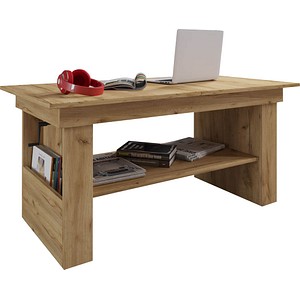 VCM my home Kobila Couchtisch Holz eiche 157,0 x 65,0 x 52,5 - 59,0 cm