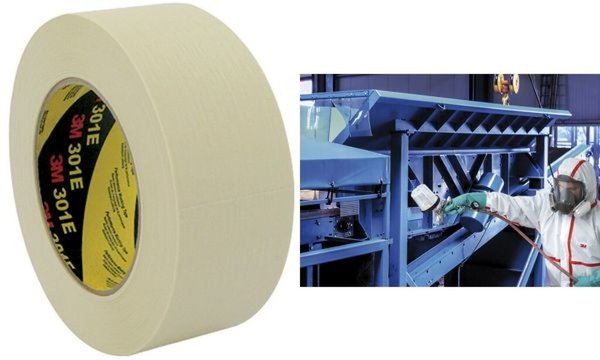 3M Krepp-Klebeband 301E, 24 mm x 50 m, Papier, beige Der Industrieprofi für Lac