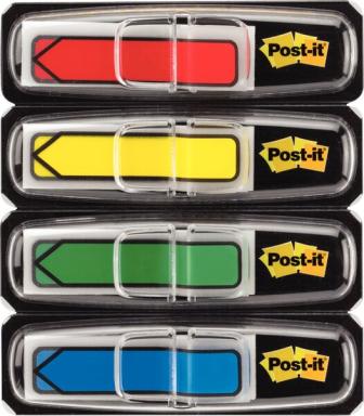 3M Post-It 684ARR3 - Blau - Grün - Rot - Gelb - Polypropylene - Blank (684-ARR3)