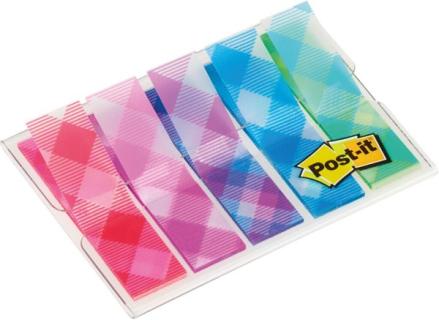 3M Post-it Haftmarker Index Mini, 11,9 x 43,2 mm, Gingham Gingham Collection, H