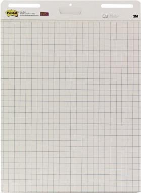 3M Post-it Meeting-Chart, 63,5 x 76,2 cm, weiß, kariert 30 Blatt/Block (MC560)