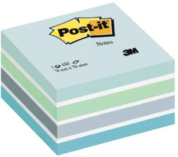 3M Post-it Post-it Würfel 2028B Pastell-Blau 450 Blatt (L x B) 76 mm x 76 mm