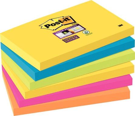 3M Post-it Super Sticky Notes Haftnotizen, 127 x 76 mm, Rio de Janeiro Collecti