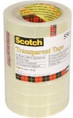 3M Scotch Klebefilm 550, transparent, 19 mm x 66 m Kerndurchmesser: 76 mm, hohe
