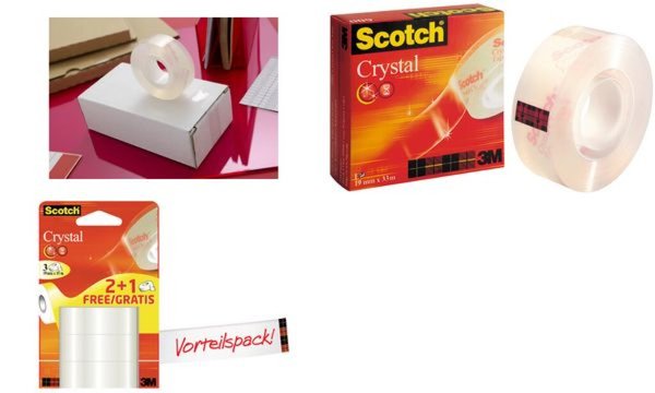 3M Scotch Klebefilm Crystal Clear 6 00, 19 mm x 15 m, 2+1 (9006143)