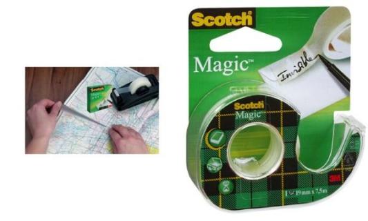 3M Scotch Klebefilm Magic 810, unsichtbar, Caddy-Pack bestehend aus: 3 Rollen K