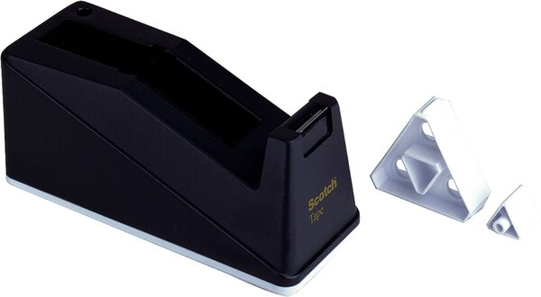 3M Scotch Tischabroller C10, unbestückt, schwarz für Klebefilm bis 25 mm x 66 m