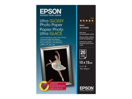 EPSON Fotopapier Ultra glossy 10x15 20Blatt für Stylus R200 R300 R320 R800 RX42