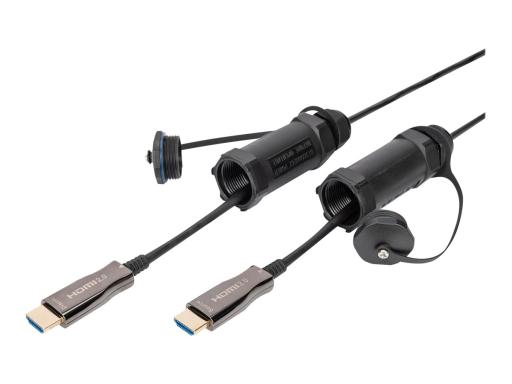 DIGITUS HDMI - AOC Hybrid Glasfaserkabel, gepanzert, 20 m