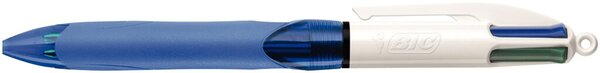 4-Farb-Kugelschreiber Grip Medium 0,4mm, hellblau/weiß