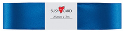 SUSY CARD Geschenkband "Doppelsatin", 25 mm x 3 m, royalblau