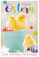 SUSY CARD Oster-Grußkarte "3 Küken