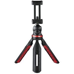 HAMA Solid Tischstativ 1/4"  Arbeitshöhe=16 - 19 cm Schwarz Kugelkopf, Wasserwa