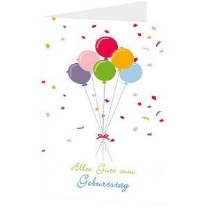 LUMA Geburtstagskarte Luftballon DIN B6