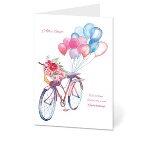 LUMA Geburtstagskarte Fahrrad DIN B6