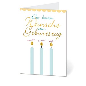 LUMA Geburtstagskarte Kerzen DIN B6