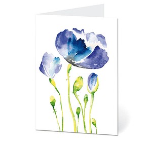 LUMA Grußkarte Blaue Blume DIN B6