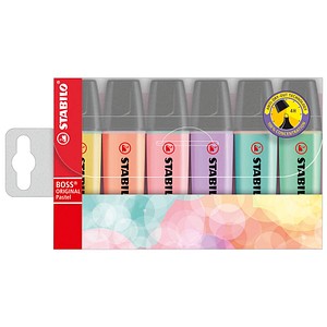 STABILO Textmarker BOSS® ORIGINAL 6 St./Pack. 2 mm, 5 mm
