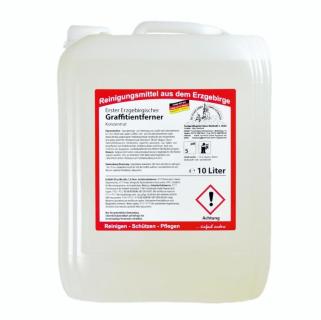 Erster Erzgebirgischer Graffiti Entferner | 10 Liter gebrauchsfertig, entfernt Graffiti, Farbe und Filzstift