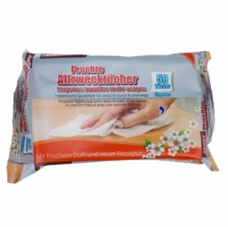 Reinex feuchte Allzwecktücher, Flowpack | 50 Stück/Pack für Oberflächen
