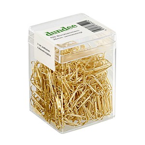 400 dundee Büroklammern gold Metall