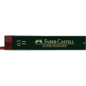 12 FABER-CASTELL SUPER-POLYMER Bleistiftminen H 0,5 mm