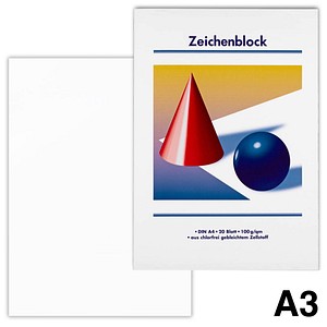 5 Zeichenblöcke Kugel und Kegel DIN A3