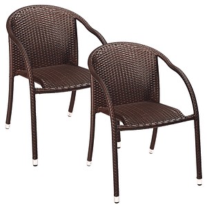 2 Garden Pleasure Gartenstühle Riga braun