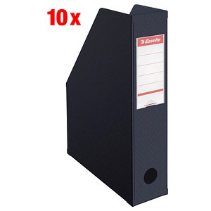 DYMO Esselte Stehsammler Standard, A4, Pappe, schwarz (B)70 mm mit PVC-Folie um