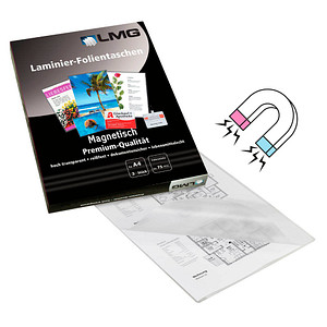 3 LMG Magnetic Pouches Laminierfolien glänzend für A4 75 micron