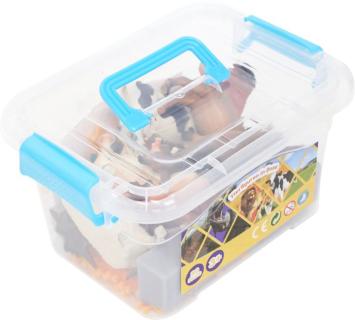 Tierfiguren Box, 30 Stück, 3-fach sort.